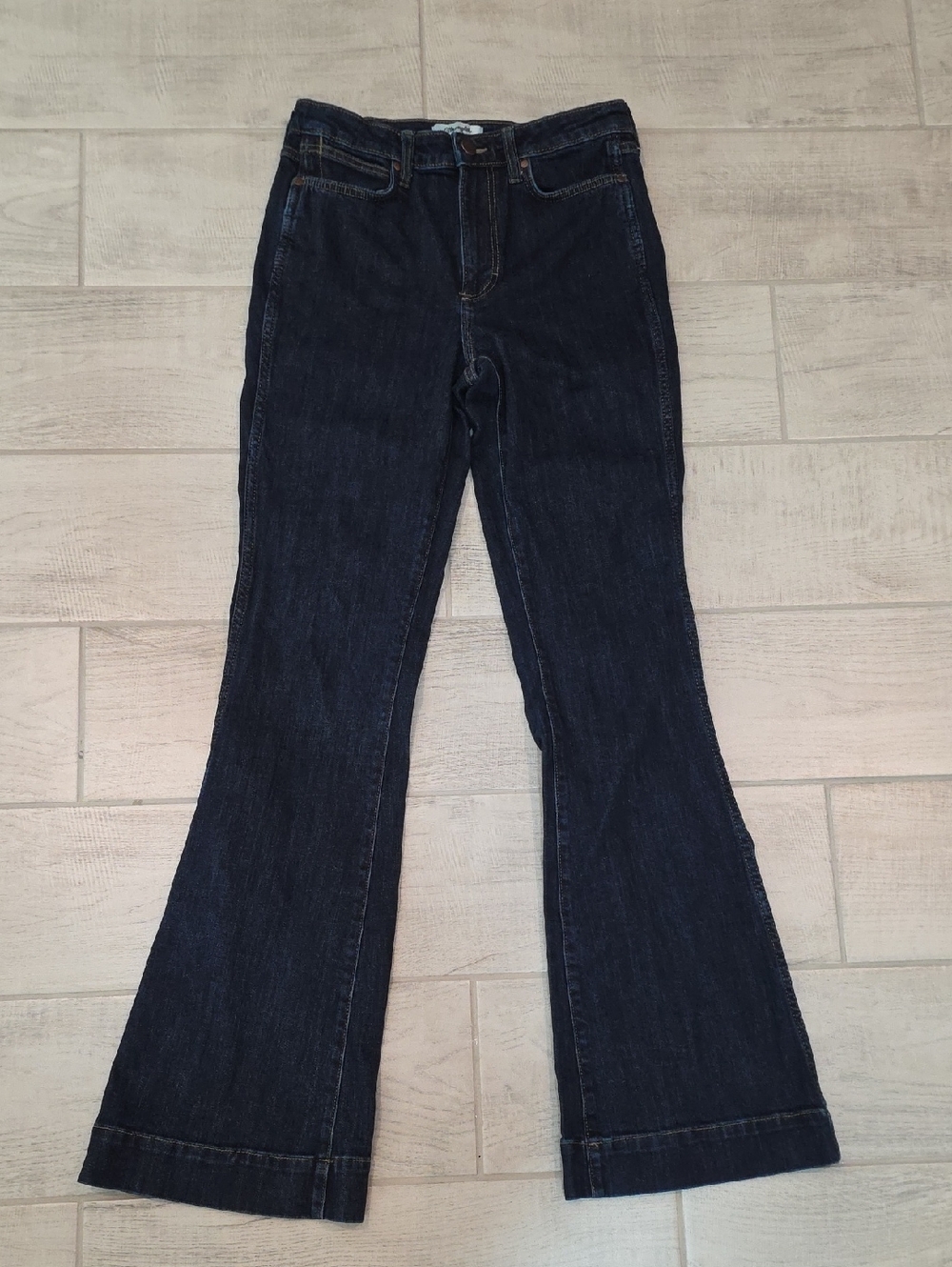 Wrangler Retro Women's Size 29x36 High-Rise Trouser Boot Flare Denim Blue